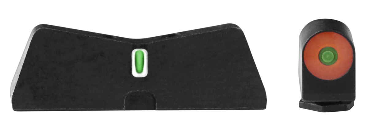 XS Sights DXT2 Big Dot Night Sights for Glock 26 - Green Tritium Orange Outline Front / White Outline Rear