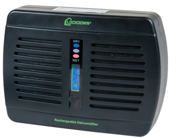 Lockdown Rechargeable Dehumidifier 333 Cu Ft Black