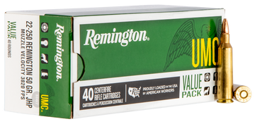 Remington Ammunition UMC Value Pack 22-250 Rem 50 gr JHP 40 rd - Box or Case