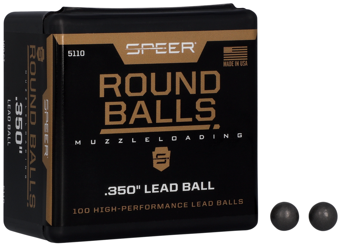 Speer Ammo 5110 Lead Balls 36 Cal .350" 64gr Round Ball - 100/Box