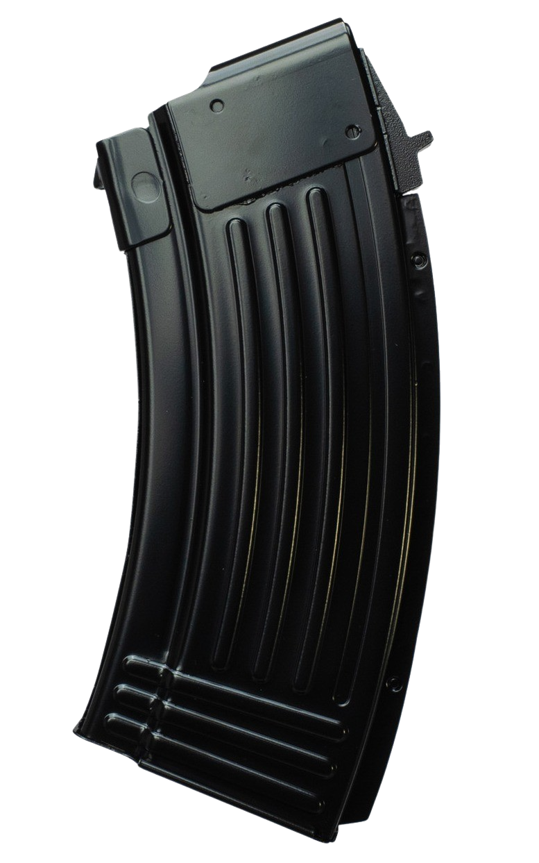 Global Ordnance AK-47 7.62x39mm 20rd Fully Ribbed Black Steel Magazine
