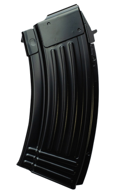 Global Ordnance AK-47 7.62x39mm 20rd Fully Ribbed Black Steel Magazine