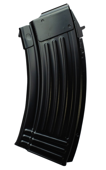 Global Ordnance AK-47 7.62x39mm 20rd Fully Ribbed Black Steel Magazine