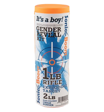 Sonic Boom/Jerent Gender Reveal Kit Boy 1 lb Exploding Rifle Target