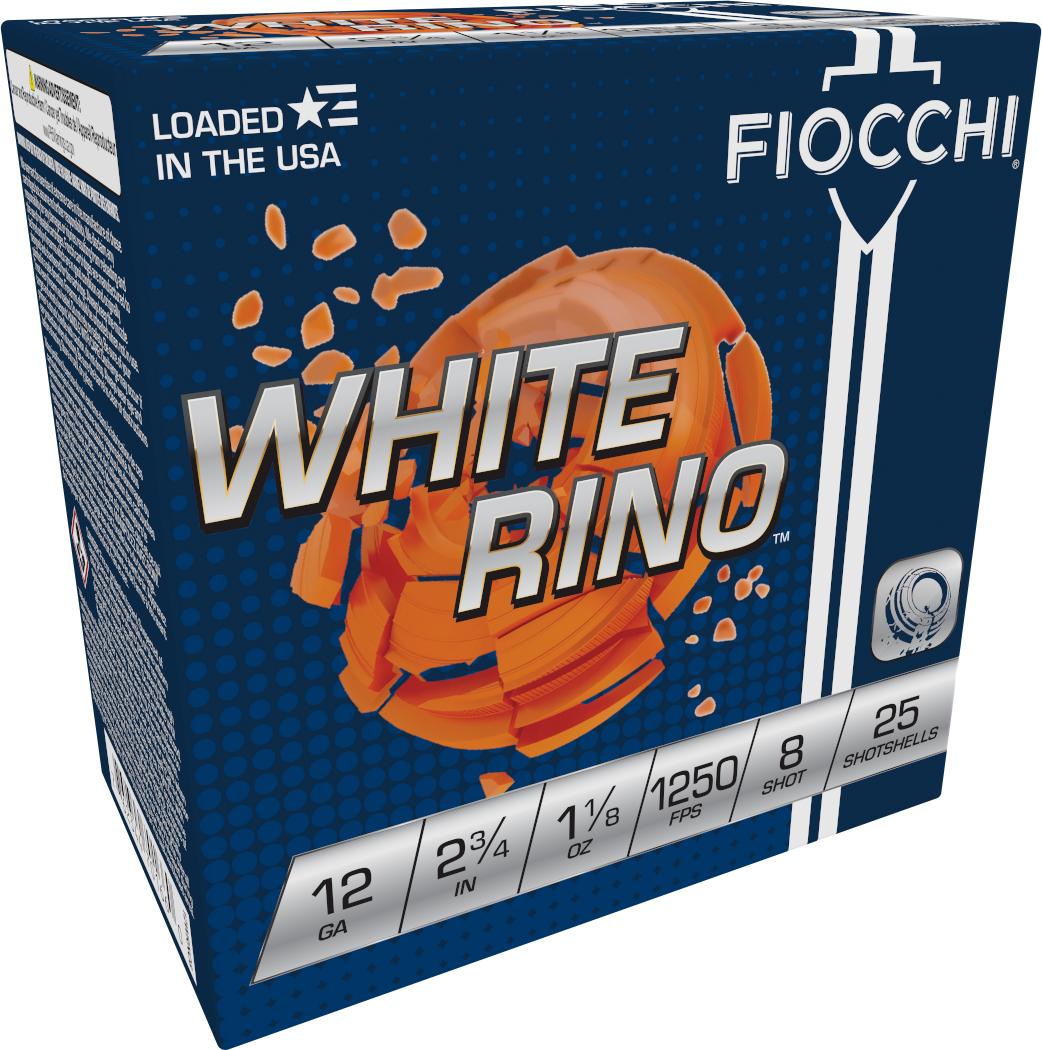 Fiocchi Exacta Target White Rino 12 Gauge 2.75 1 1/8 oz 8 Shot 25 Bx/10 Cs - Box or Case