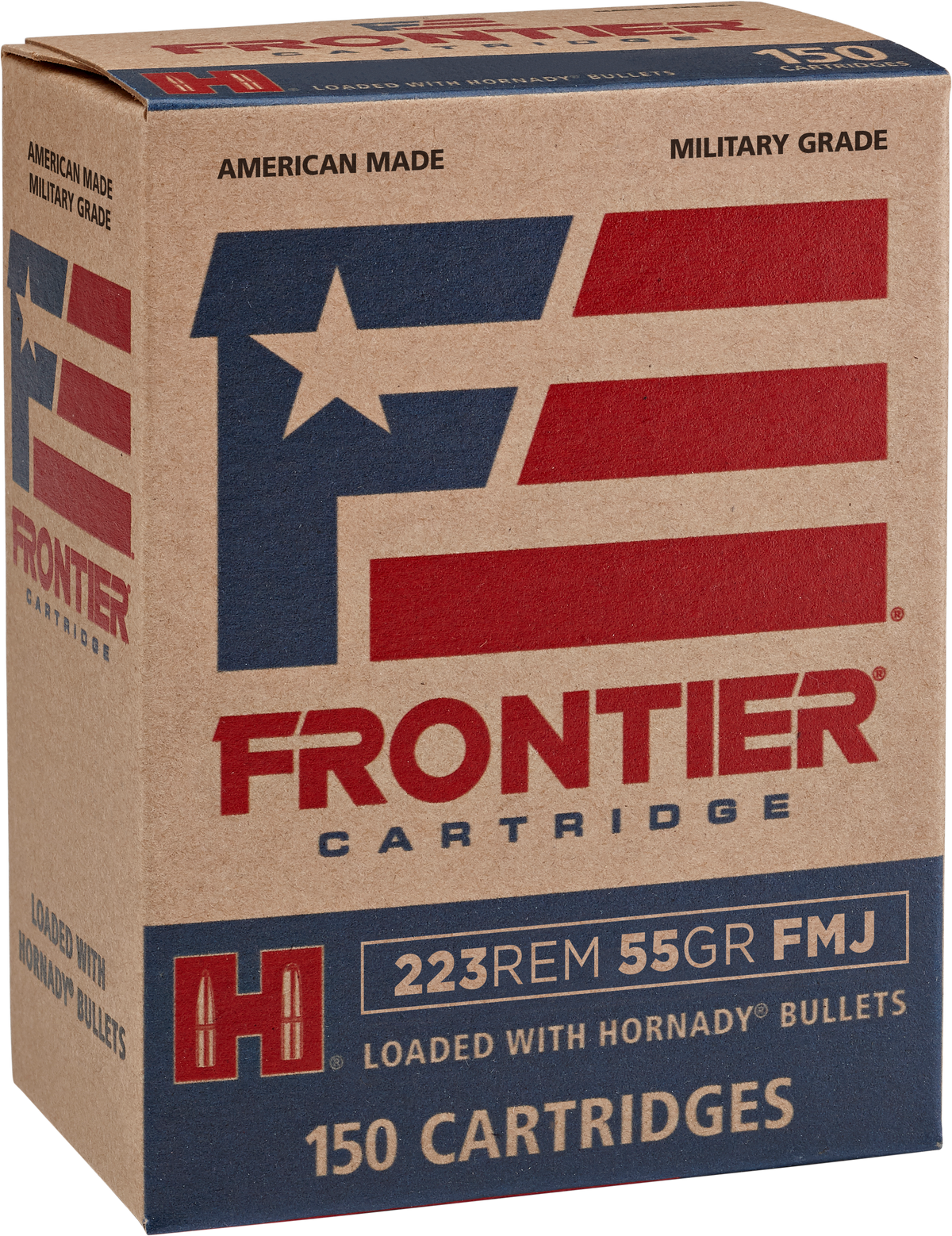 Frontier Cartridge FR1015 Military Grade 223 Rem 55gr FMJ 150 Rd - Box or Case