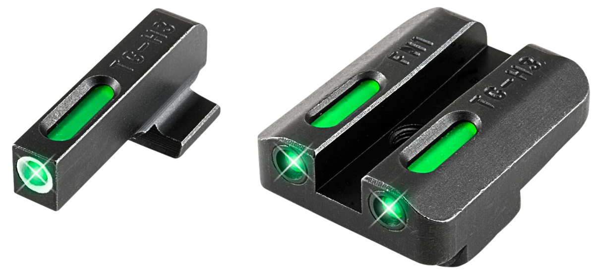 TruGlo TFX FNP-9/FNX-9/FNS-9 Green Tritium Fiber Optic 3-Dot Night Sight Set - Black Nitride
