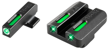 TruGlo TFX FNP-9/FNX-9/FNS-9 Green Tritium Fiber Optic 3-Dot Night Sight Set - Black Nitride