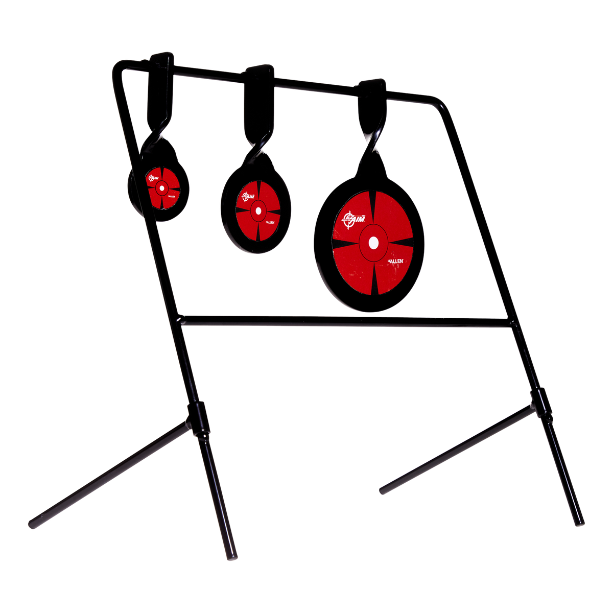 EZ-Aim 15403 Deflector Triple Spinner Steel Target System 3 Pack Black/Red