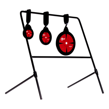 EZ-Aim 15403 Deflector Triple Spinner Steel Target System 3 Pack Black/Red