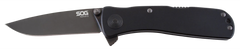 S.O.G Twitch II 2.65" Folding Plain AUS-8A TiCN Black Aluminum Handle