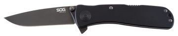 S.O.G Twitch II 2.65" Folding Plain AUS-8A TiCN Black Aluminum Handle