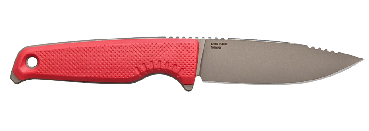S.O.G Altair FX 3.4" Fixed Clip Point Plain Edge CPM 154 SS Canyon Red GRN Handle