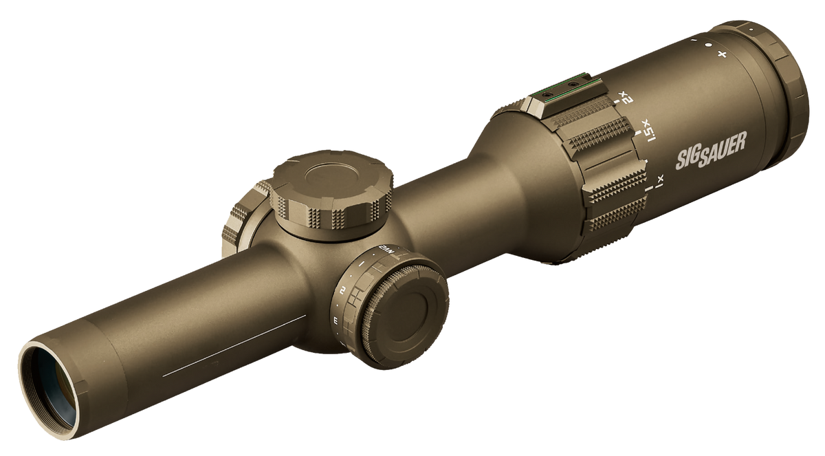 Sig Sauer Electro-Optics Tango6T 1-6x24mm 30mm Tube Illuminated Horseshoe Dot 5.56/7.62 Riflescope - Flat Dark Earth