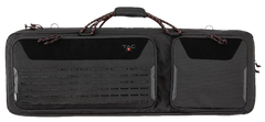 Tac Six Unit 38" Tactical Rifle Case Black 600D Polyester Lockable - 2 Rifles