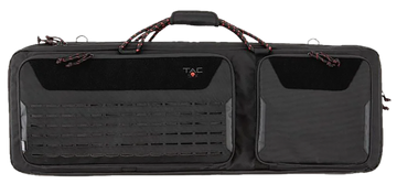 Tac Six Unit 38" Tactical Rifle Case Black 600D Polyester Lockable - 2 Rifles