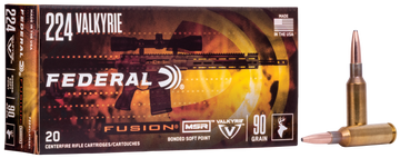 Federal Fusion MSR 224 Valkyrie 90gr Bonded Soft Point 20 Rd - Box or Case