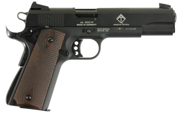 GSG 1911 22 LR 5" 10+1 SAO Pistol - Black Anodized Walnut Grip