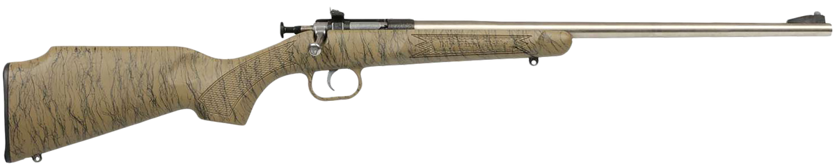 Crickett KSA2443 Gen2 Youth 22 LR 16.13" 1-Rd Bolt Action Rifle - Tan/Black Webbing Synthetic Stock