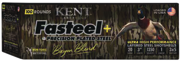 Kent Cartridge Fasteel + Precision Steel 20 Gauge 3" 1 oz 3x5 Shot - Box or Case