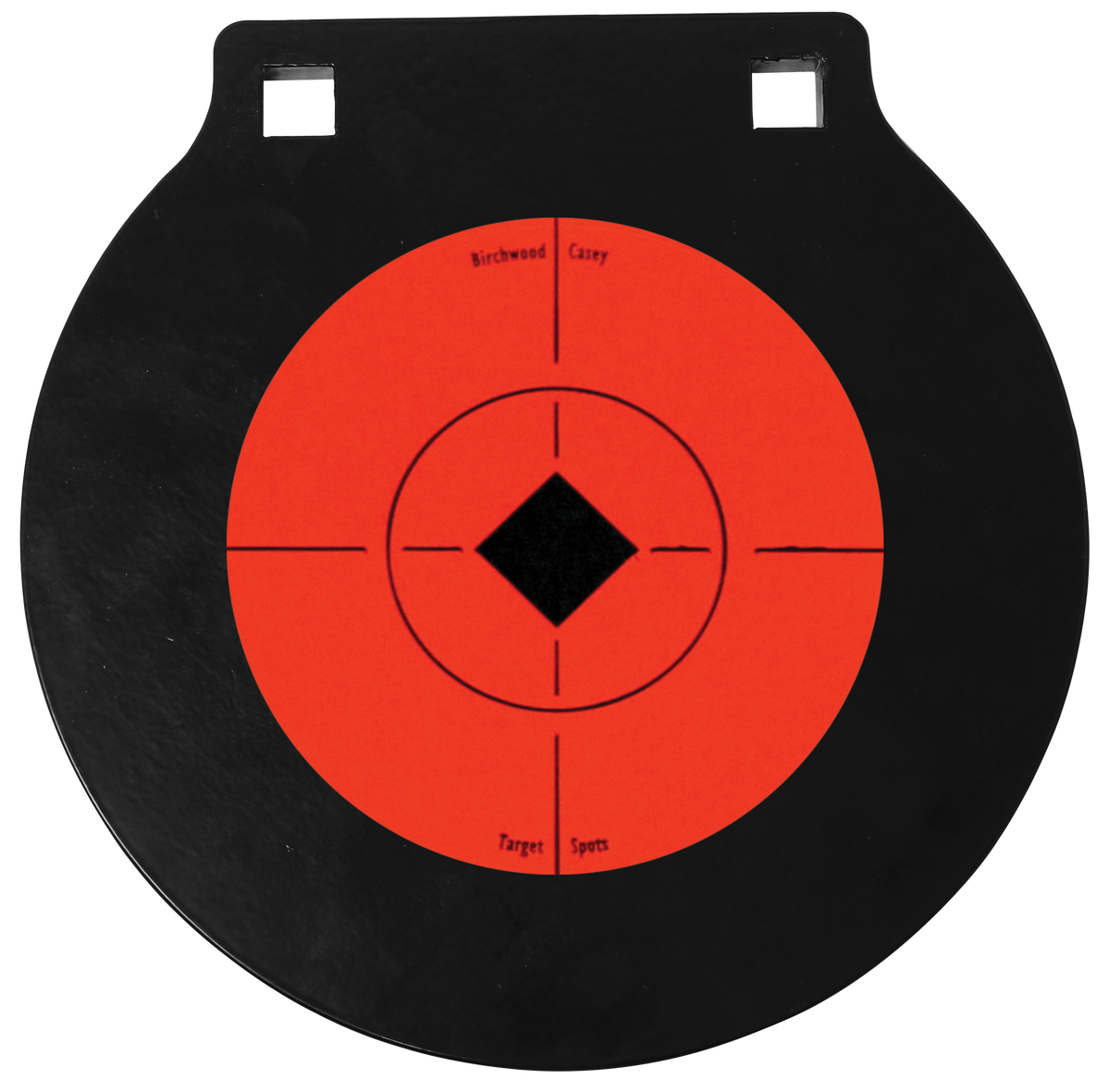 Birchwood Casey World of Targets 6" Double Hole AR500 Steel Gong Target - Black/Orange