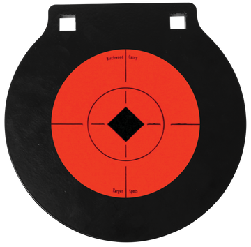Birchwood Casey World of Targets 6" Double Hole AR500 Steel Gong Target - Black/Orange