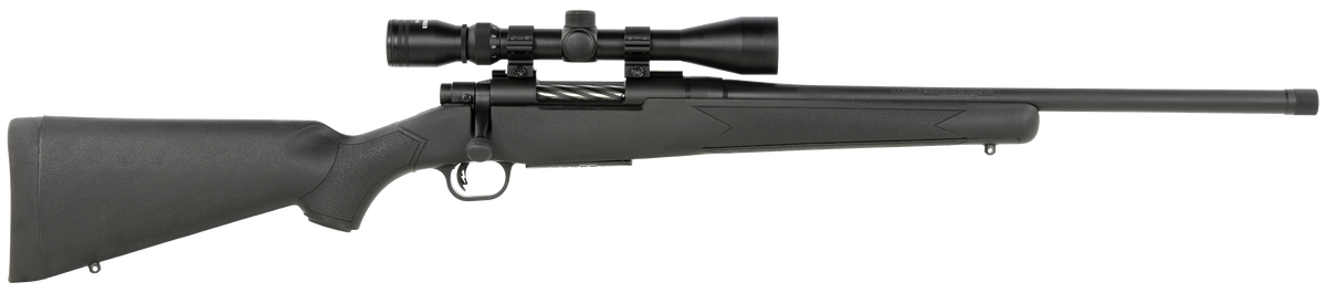 Mossberg Patriot 400 Legend 20" 4+1 Bolt-Action Rifle - Fluted Threaded Barrel, Black Synthetic Stock, 3-9x40mm Scope