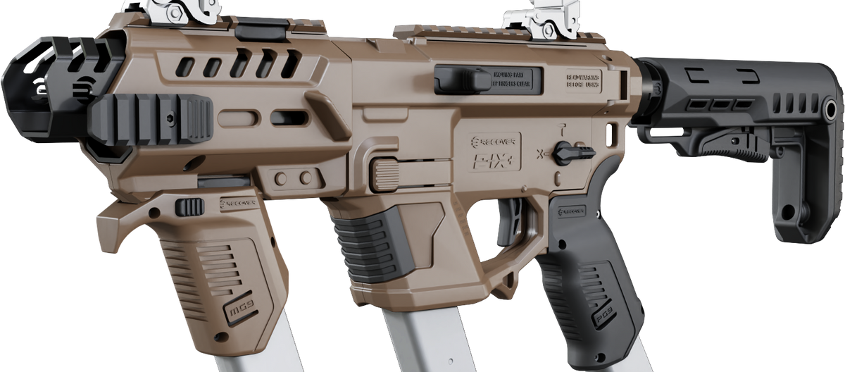 Recover Innovations P-IX+MG Pistol Stabilizer Kit with PG9 Grip & SR20 Brace - Tan