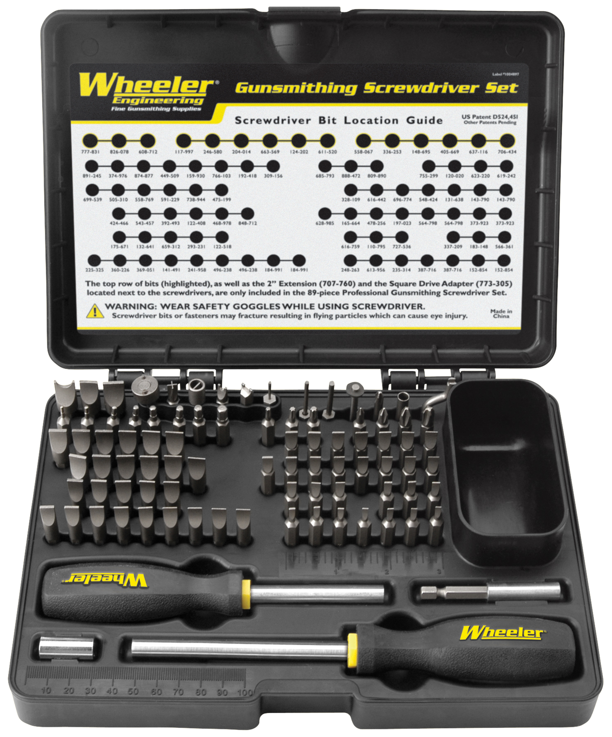 Wheeler Pro Gunsmithing Screwdriver Set 89-Piece Black Phosphate