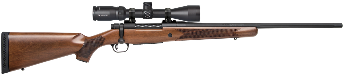 Mossberg Patriot 270 Win 22" 5+1 Bolt-Action Rifle - Fluted Barrel, Walnut Stock, Vortex Crossfire II 3-9x40mm Scope