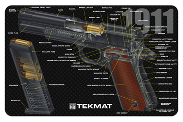 TekMat TEKR171911CA Original Cleaning Mat 1911 3D Cutaway 11x17 Rubber