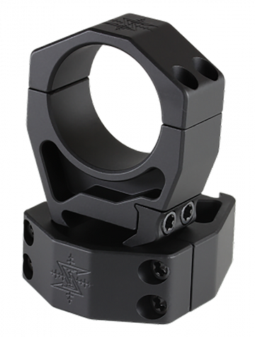 Seekins Precision Scope Rings 35mm 1.26" Extra High 4-Cap Screw Matte Black Picatinny Pair