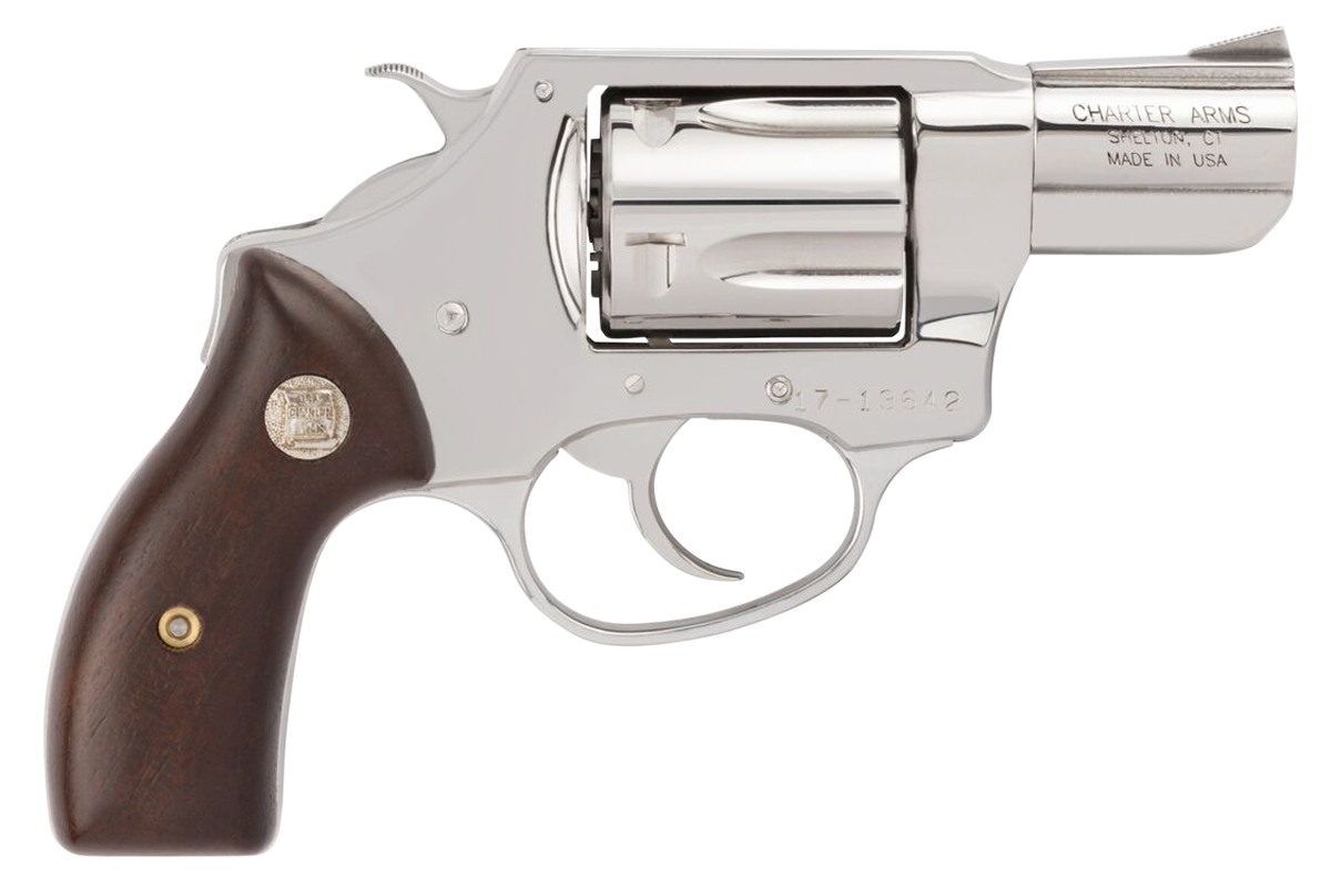 Charter Arms 73829 Undercover 38 Special 2" 5-Shot DA/SA Revolver - High Polished Stainless/Wood