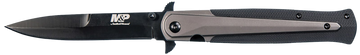 Smith & Wesson M&P Tactical Stiletto 4" Folding Spear Point Plain Edge Stainless FRN Black/FDE