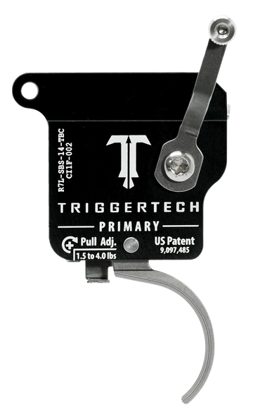 TriggerTech Primary Remington 700 1.5-4 lb Single-Stage Traditional Curved Trigger w/ Bolt Release - Left Hand - Stainless