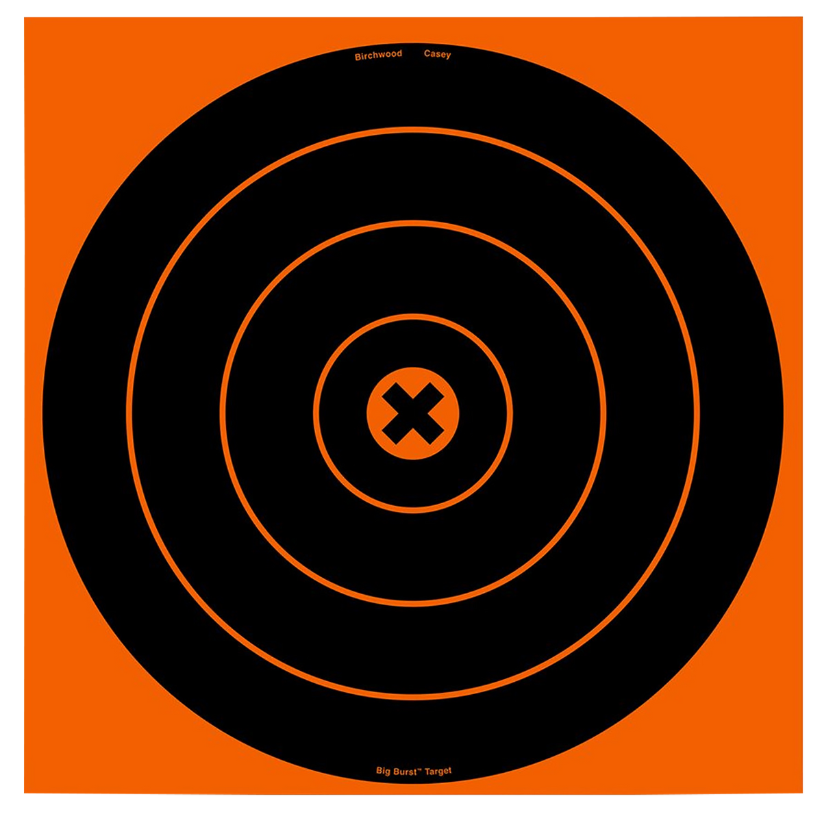 Birchwood Casey Big Burst 12" Bullseye Self-Adhesive Paper Target Black/Orange 3 Pack