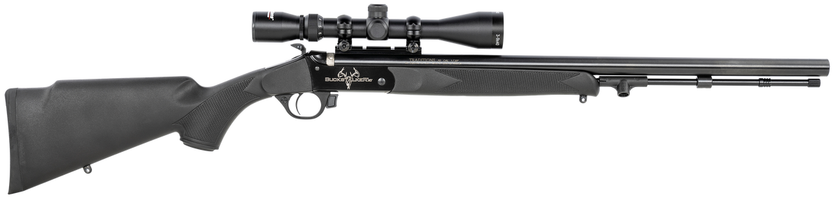 Traditions Buckstalker XT 50 Cal 209 Primer 24" Blued Barrel Black Synthetic Stock 3-9x40 Scope Muzzleloader