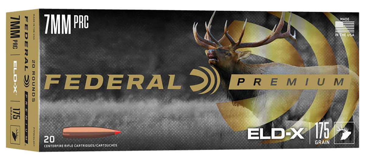 Federal Premium ELD-X 7mm PRC 175gr Polymer Tip Rifle Ammunition - Box or Case