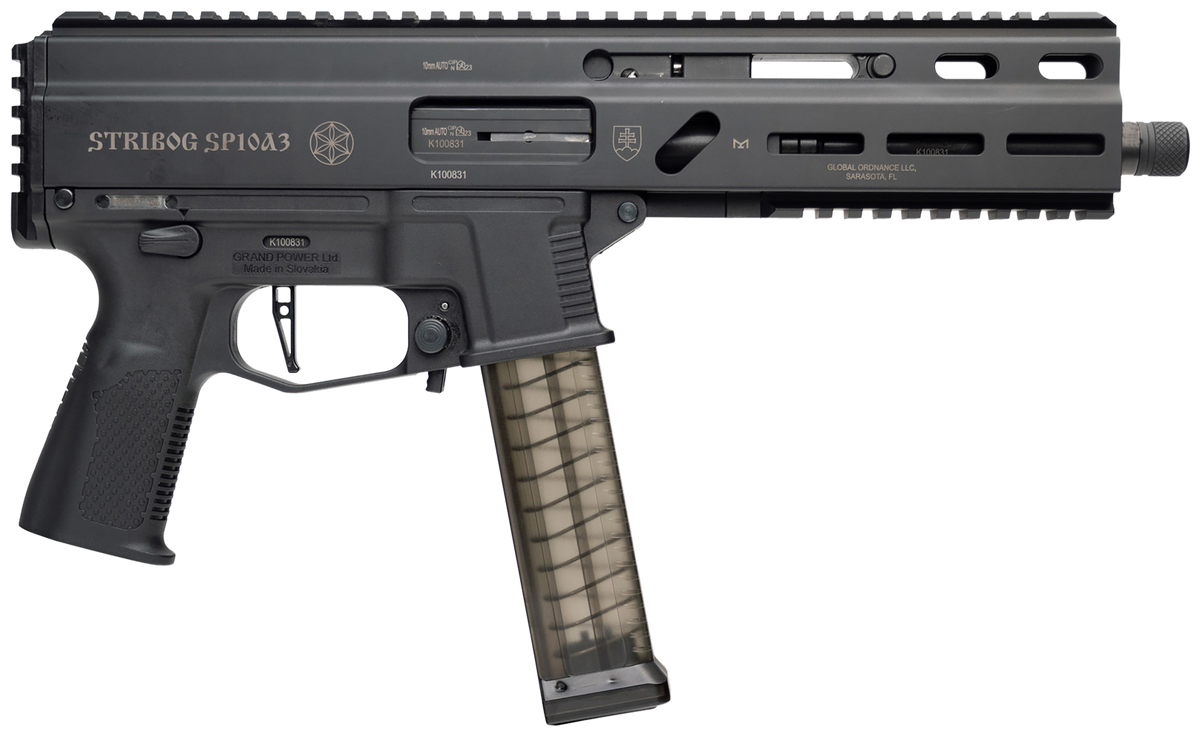 Grand Power Stribog SP10A3 10mm Auto 8" 20+1 Semi-Auto Pistol