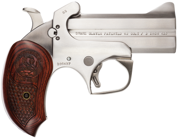 Bond Arms Snakeslayer Original 45 Colt/410 Bore 3.50" 2rd Break-Action Pistol - Stainless w/Rosewood Grips