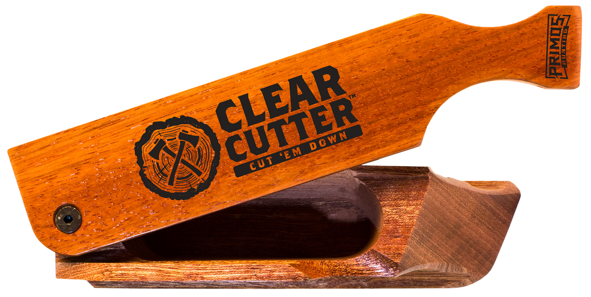 Primos PS244 Clear Cutter Box Call Turkey Mahogany/Walnut