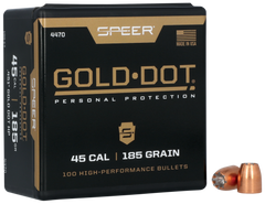 Speer Gold Dot Personal Protection 45 Cal 185gr Hollow Point - 100/Box
