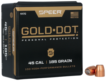 Speer Gold Dot Personal Protection 45 Cal 185gr Hollow Point - 100/Box