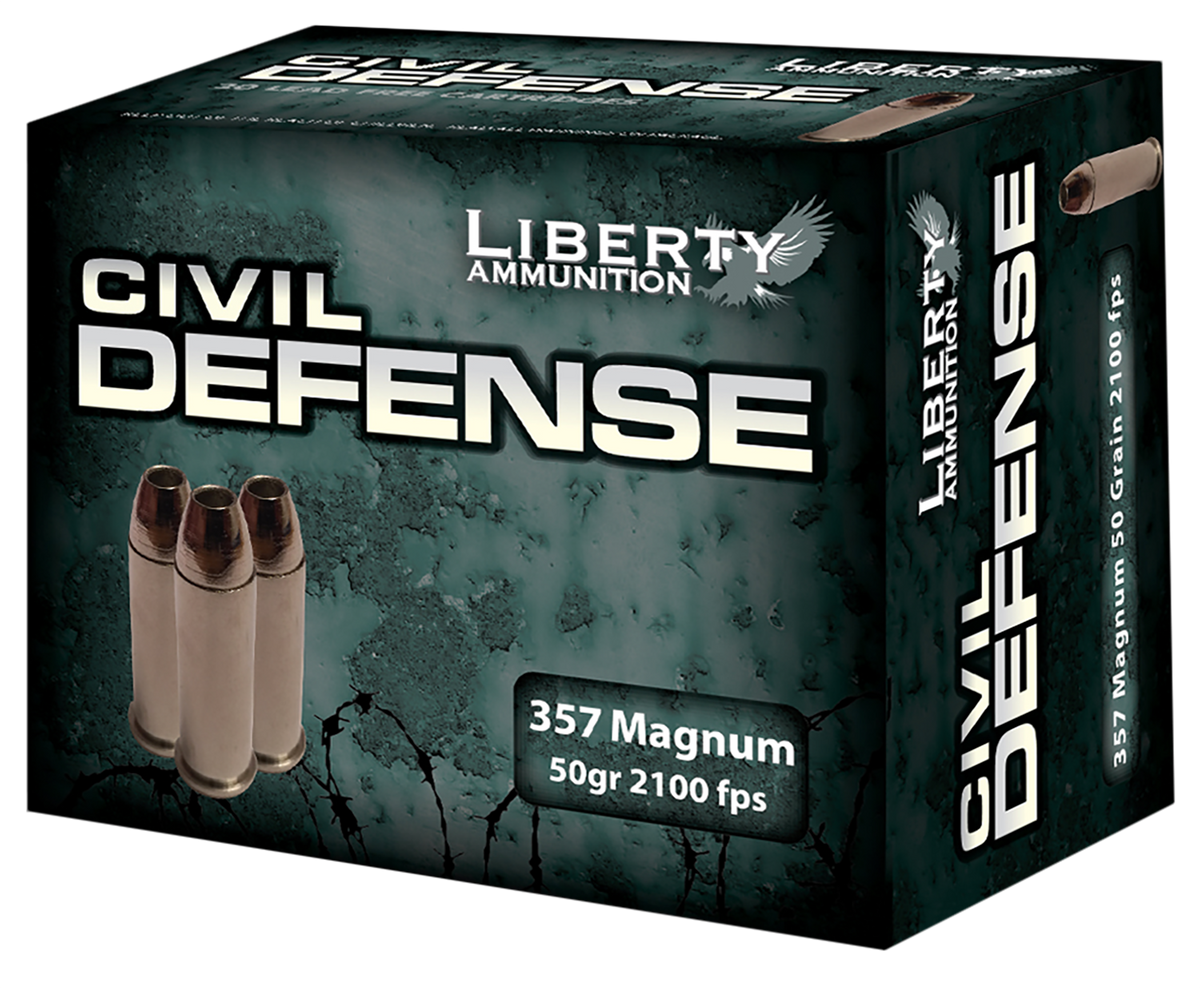 Liberty Ammunition Civil Defense 357 Mag 50 gr Hollow Point - Box or Case
