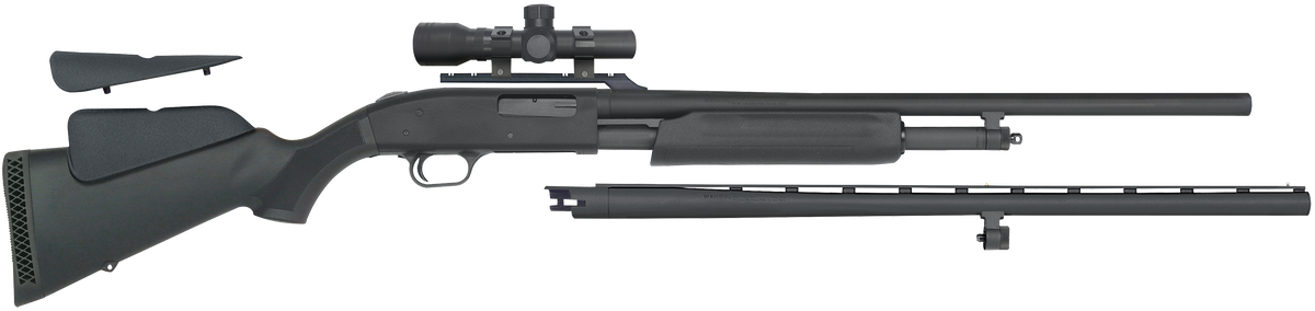 Mossberg 500 Field/Deer Combo 20 Gauge 3" 26"/24" 5+1 Pump Shotgun - Vent Rib/Slugster Barrels, Dead Ringer Scope