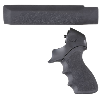 Hogue 05015 OverMolded Tamer Pistol Grip & Forend Black Rubber w/ Finger Grooves for Mossberg 500 12 Gauge