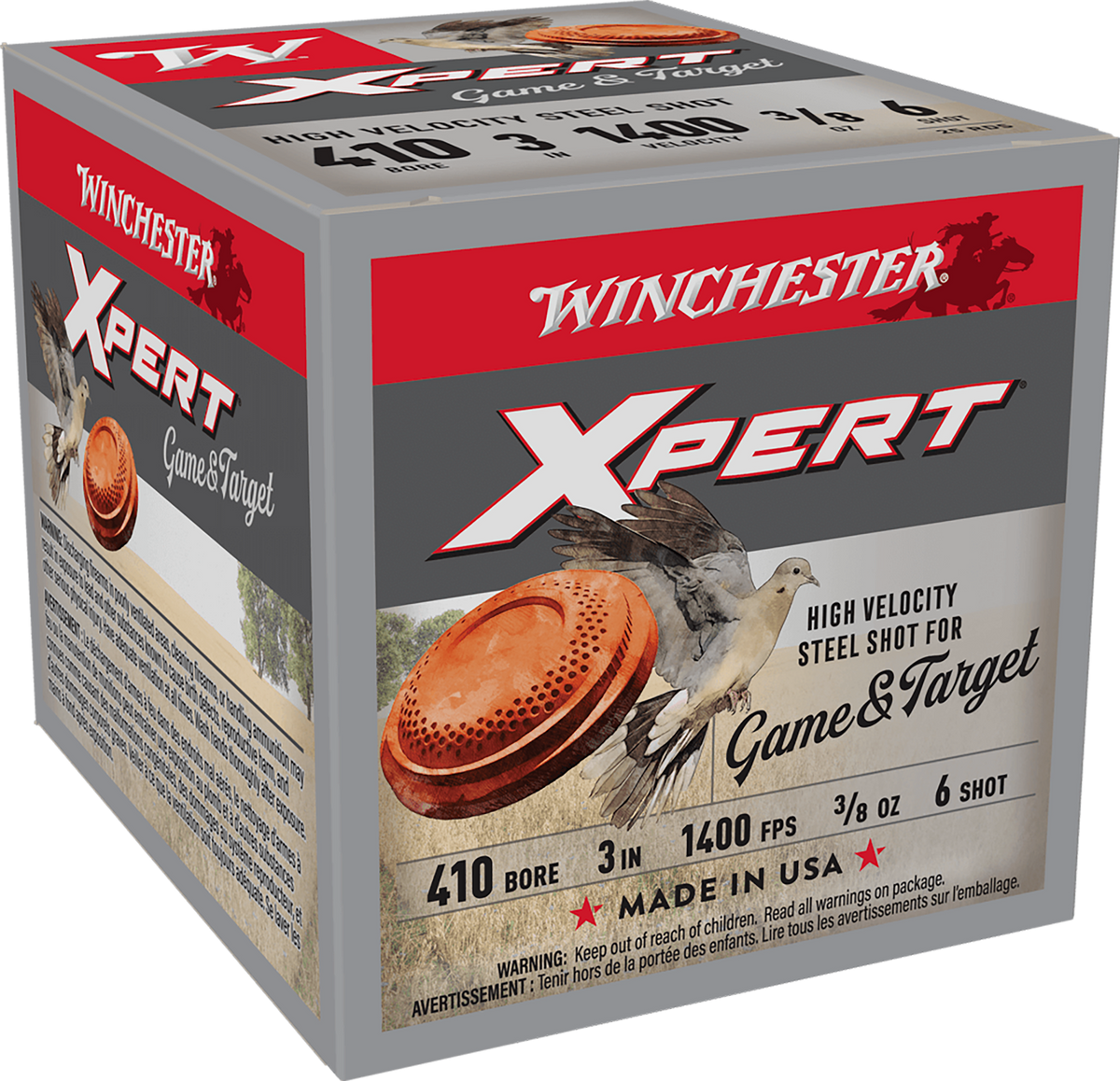Winchester Ammo Super X Xpert High Velocity 410 Bore 3" 3/8oz #6 Shot 25 Rd - Box or Case