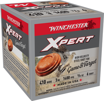 Winchester Ammo Super X Xpert High Velocity 410 Bore 3" 3/8oz #6 Shot 25 Rd - Box or Case