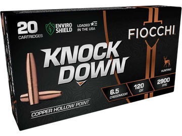 Fiocchi Knock Down Enviro Shield 6.5 Creedmoor 120gr Hollow Point 20 Bx/10 Cs - Box or Case