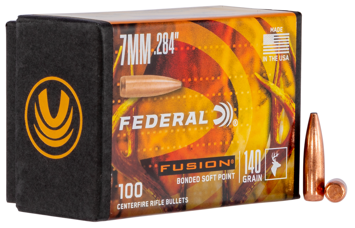 Federal Fusion Component 7mm .284 140gr Fusion Soft Point - 100/Box